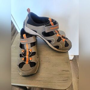 Merrell Kids' Brown and Orange Adventure Sandals